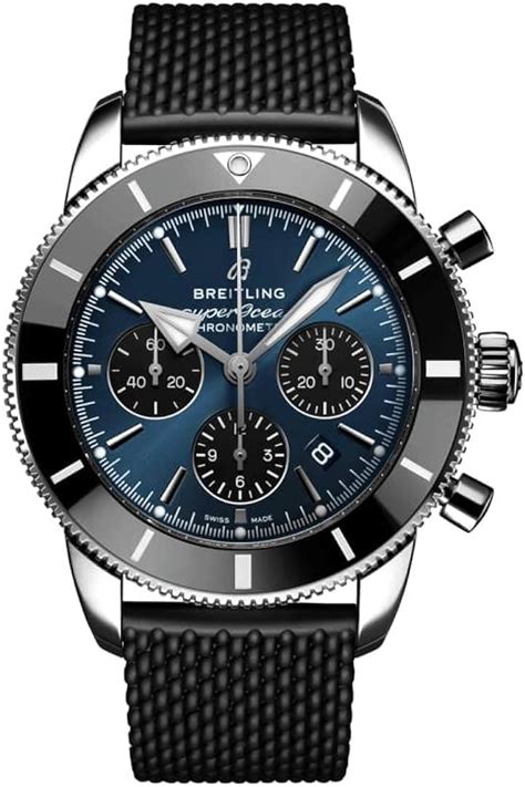 breitling superocean heritage ii b01 chrono 44 steel blue|breitling superocean 44 automatic chronograph.